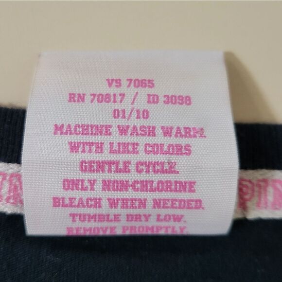 Pink Victoria's Secret Navy Minnesta Twins Embellished Crew Short Sleeve Tee - Picture 10 of 12